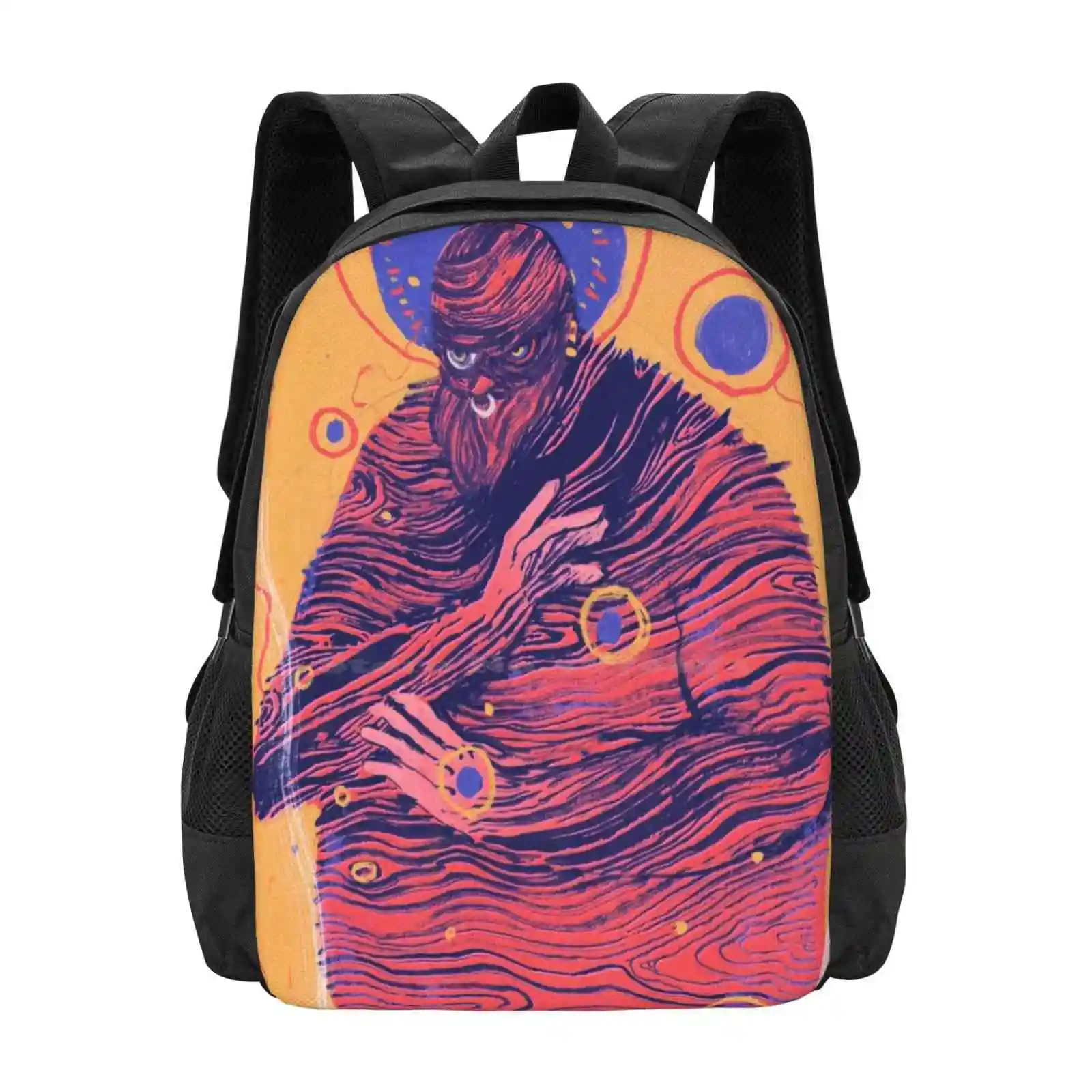 

Fresh Start Pattern Design Laptop Travel School Bags Doodle Dream Weird Wave