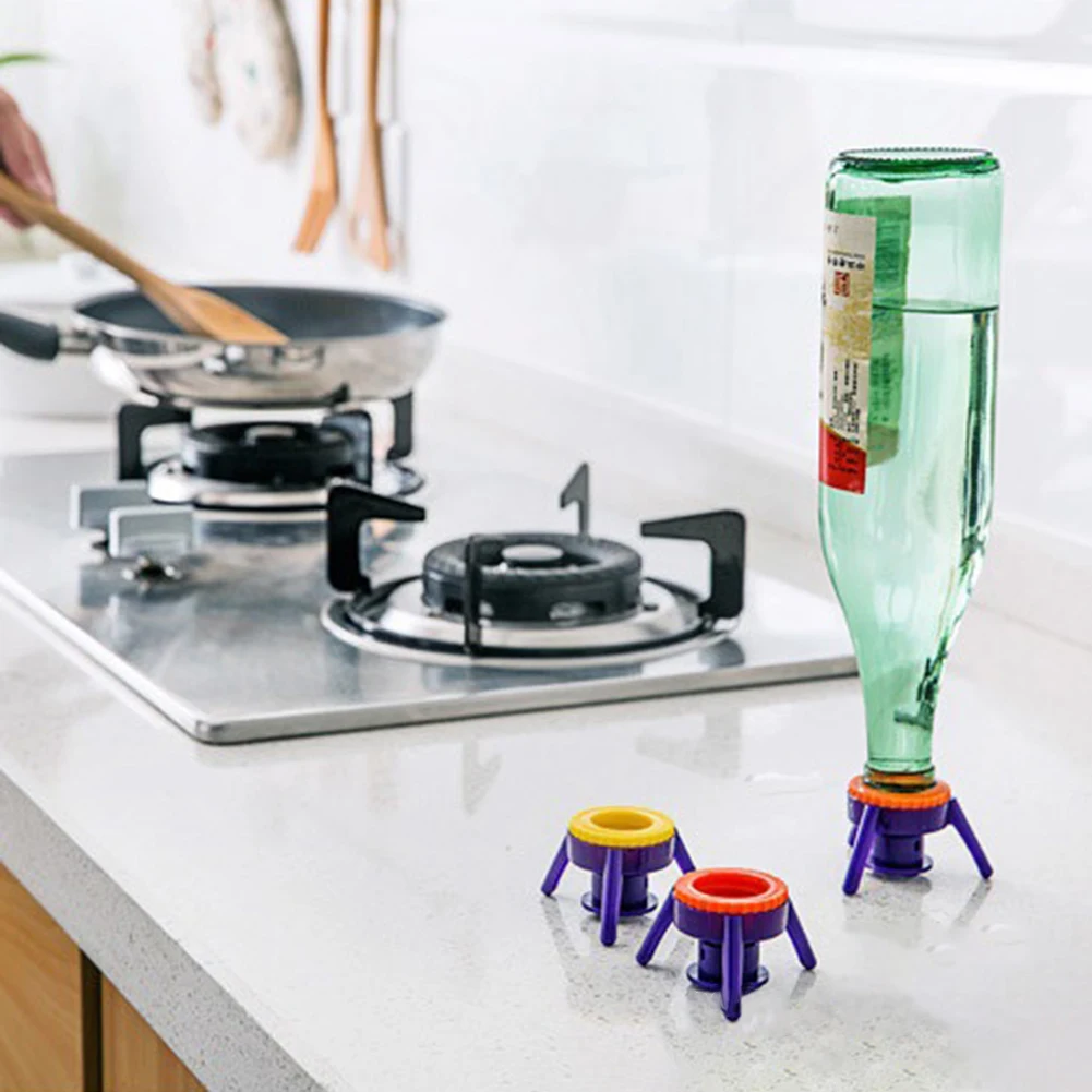 6Pcs Bottle Emptying Flip Kit Bottles Flip Caps 3 Sizes Liquid Bottle Emptying Kit Upside Down Dispenser Cap for Bathroom