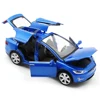 1:32 Tesla Model X SUV Toy Car Model Diecast Alloy Metal Miniature Sound & Light Pull Back High Simulation Metal Model Car 3