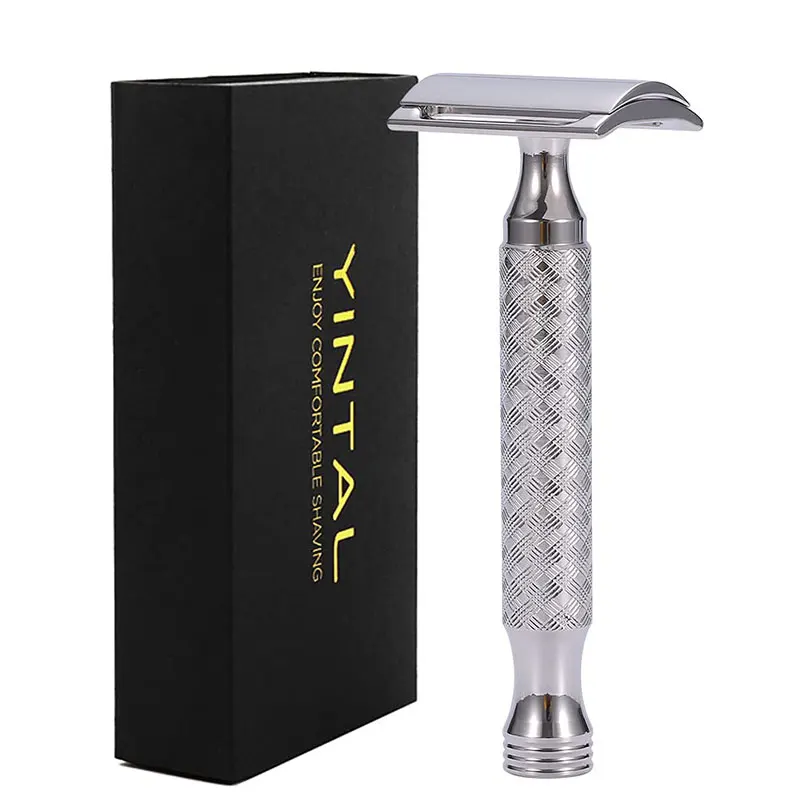 Cnc 316l Edelstahl Herren Hand rasierer klassischer Doppelkanten-Rasierapparat – Detail 6