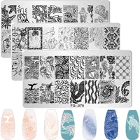 12*6cm Nails Cartoon Skull Image Nail Art Stamping Plates Halloween Festival Pattern Nail Stamp Templates Stencil Manicure Tool 1