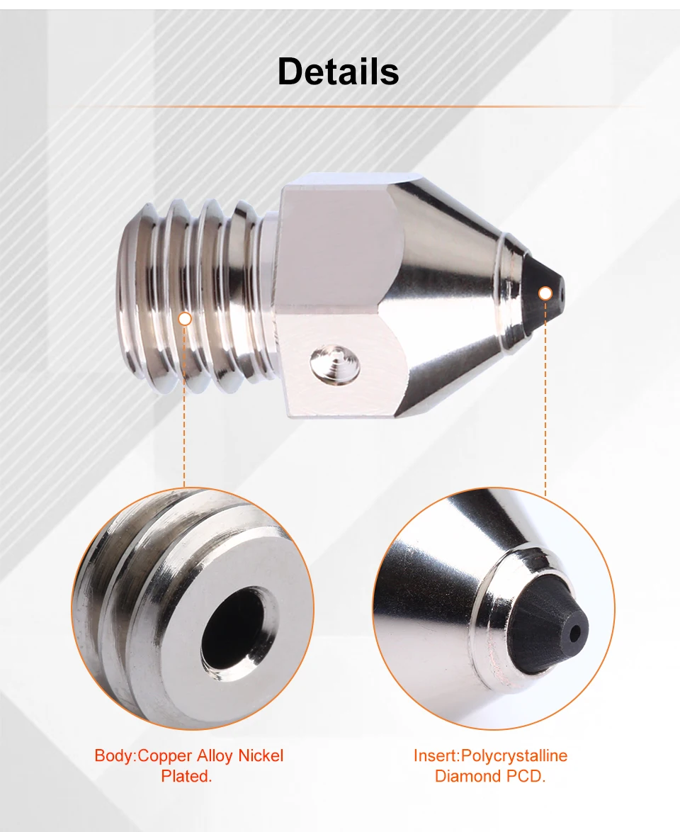 MK8 ZSD Diamond Plated Copper Nozzle