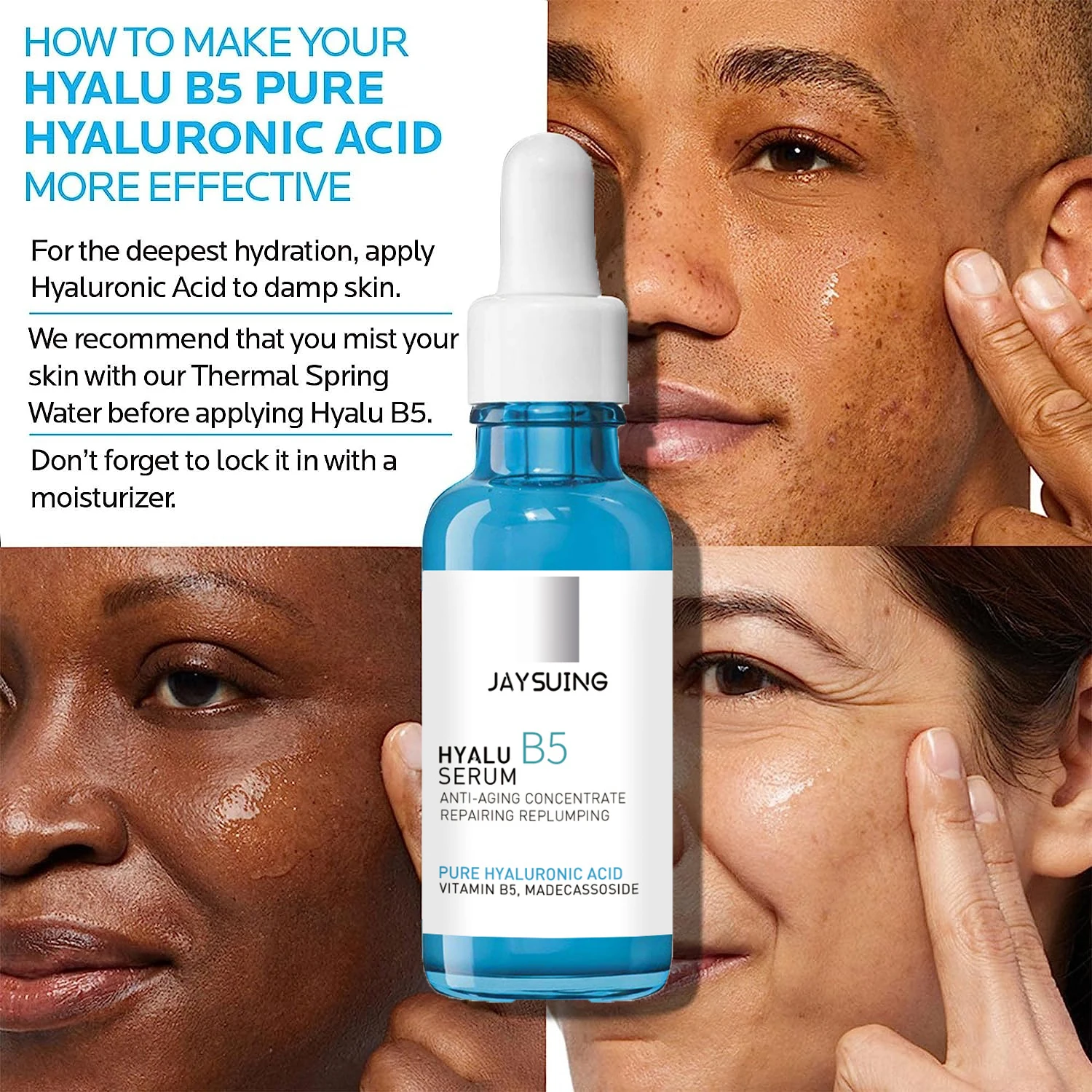 Concentrated Serum Anti Aging Pure Retinol Vitamin B3 Vitamin C Niacinamide Serum Facial Essence Blue Copper Peptide Base 30ml