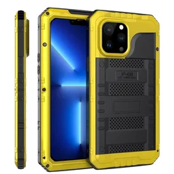 Heavy Duty IP68 Waterproof Metal Shockproof Case - Doom Armor Series - iPhone 16e or 17 e (YELLOW)