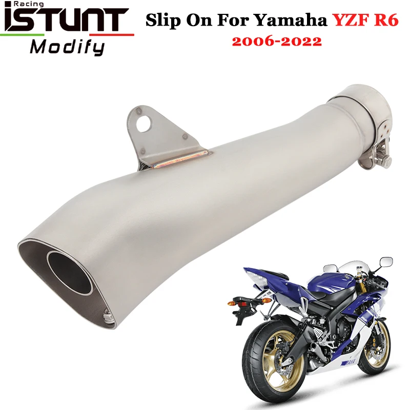 

Motorcycle Exhaust GP Pipe Escape Modified Slip On For Yamaha YZF R6 YZF-R6 2006 - 2020 2021 2022 Link Pipe Muffler DB Killer