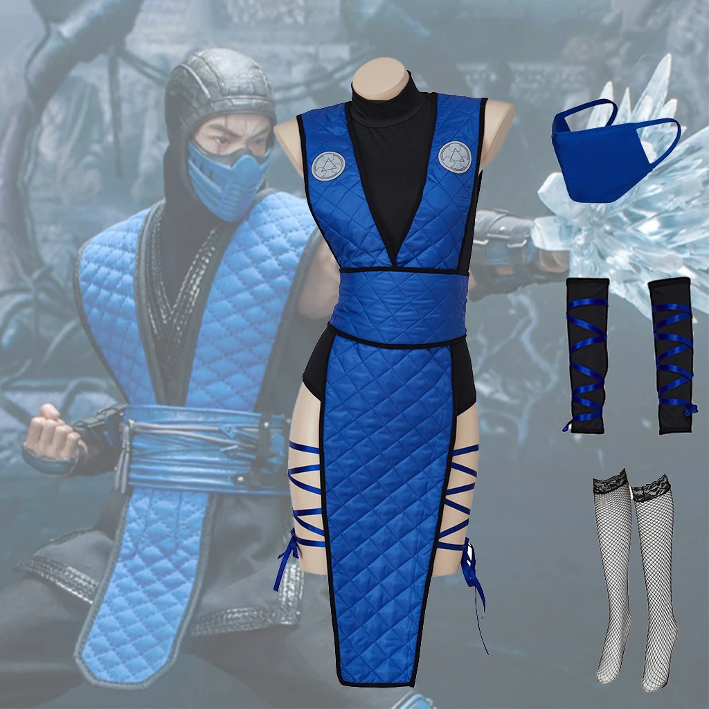 Fantasia Cosplay de Réptil Mortal Kombat Feminina, Conjunto Uniforme Verde  com Cobertura de Rosto, Halloween, Sexy - AliExpress