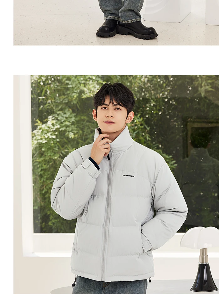 Down Jacket Winter New Three-Proof Top Contrasted Color Versatile Genderless Texture Jacket