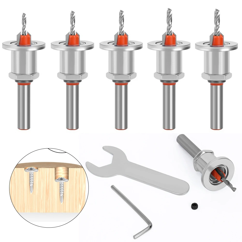 15PCS8mmShankCountersinkWoodworkingRouterBitAntiKickback
