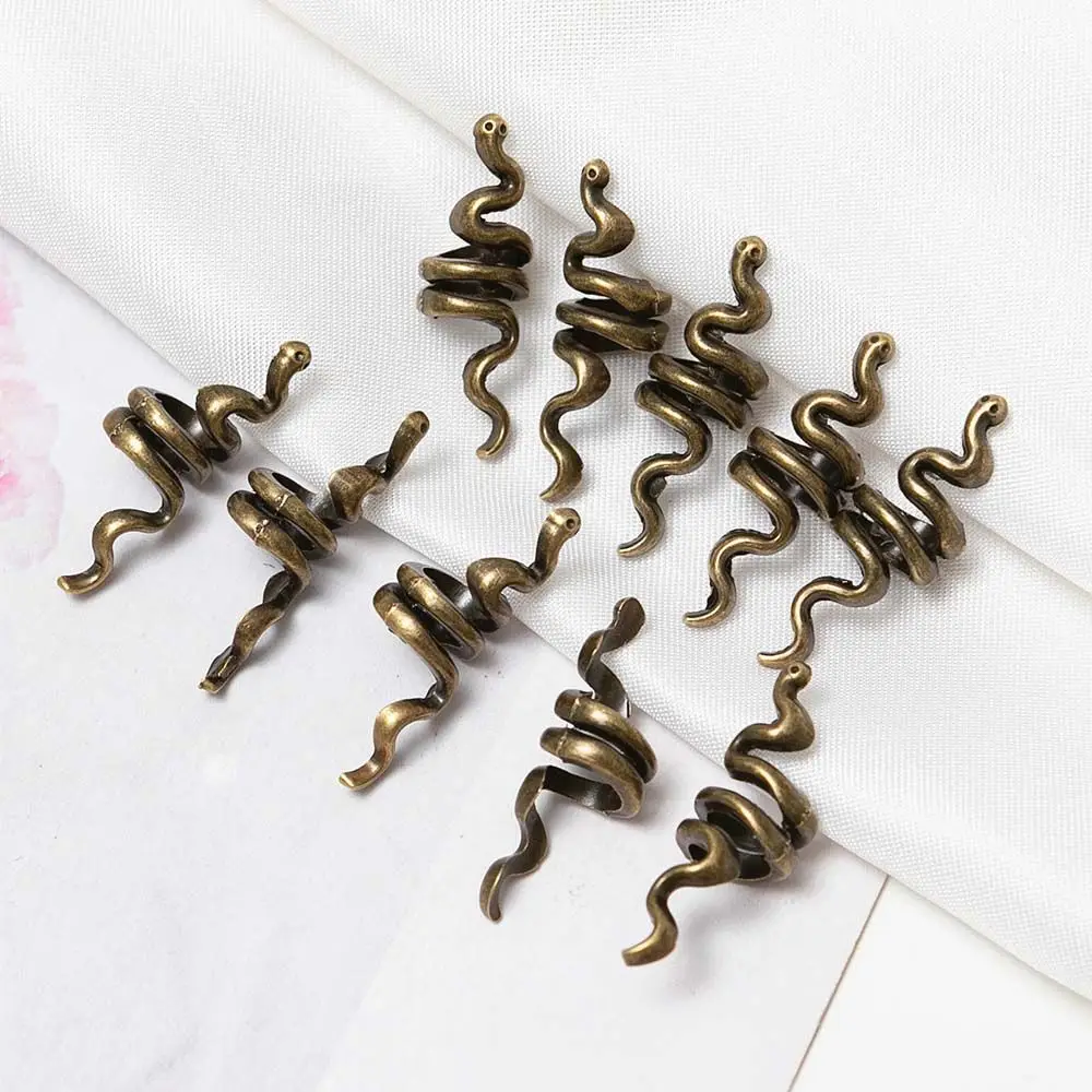 Wig Accessories Dirty Braid Cuff Charms Braided Hair Beads Cuffs Tubes Rings Snake Dreadlock Beads African Hair Rings
