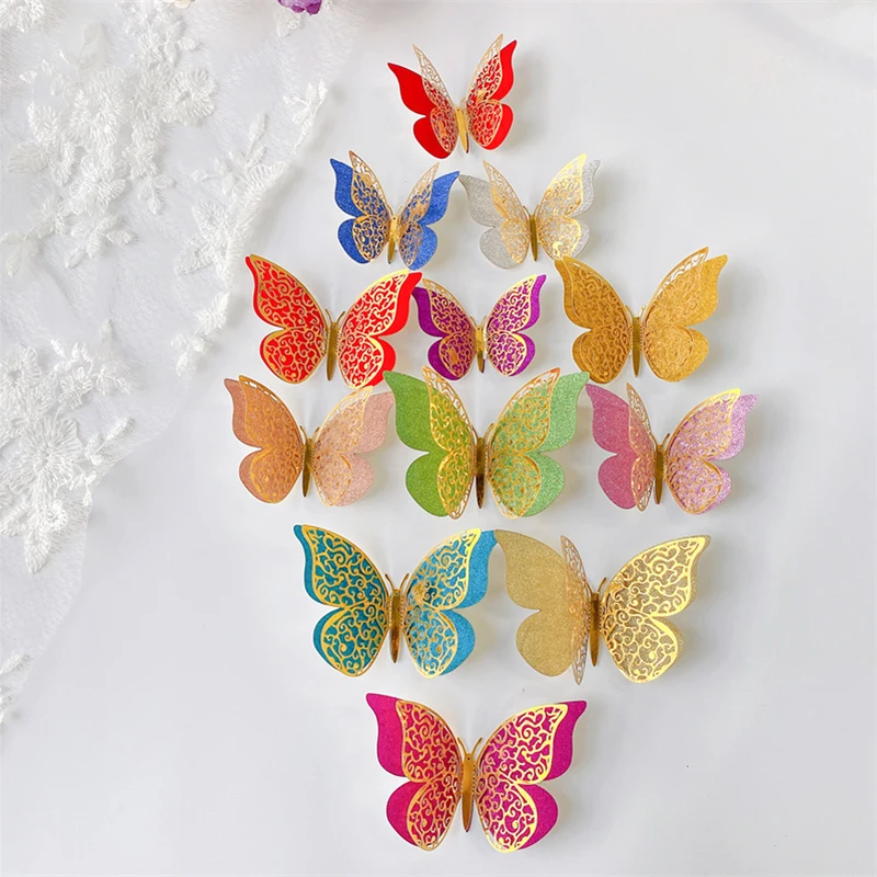 3D Decorative Butterflies X 5, 3D Butterfly Art, Wedding