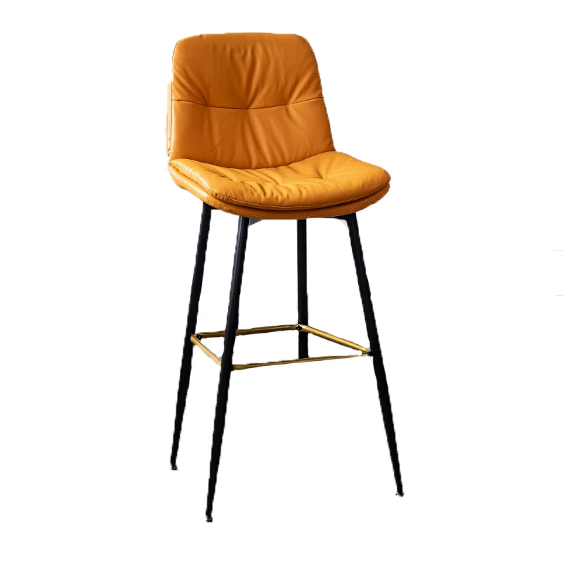 Reception Desk Metal Bar Chair Square Leg Round Waterproof High Table Bar Stool Barstool Kitchen Island Taburete Alto Furniture