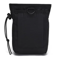 Enhanced Camouflage Molle Outdoor Waist Pack - Durable 600D Nylon Drop Pouch (Black)