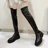 MCCKLE Women Over The Knee Boots Pu Leather Autumn Winter Soft Platform Ladies Shoes 2022 Fashion Female Boot Women's Long Boots 2