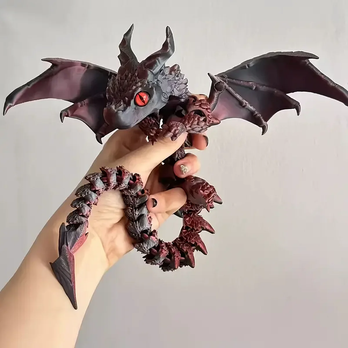 3d Printed Winged Carriage Dragon Figurine Art Deco Resin Decor_voghion.com