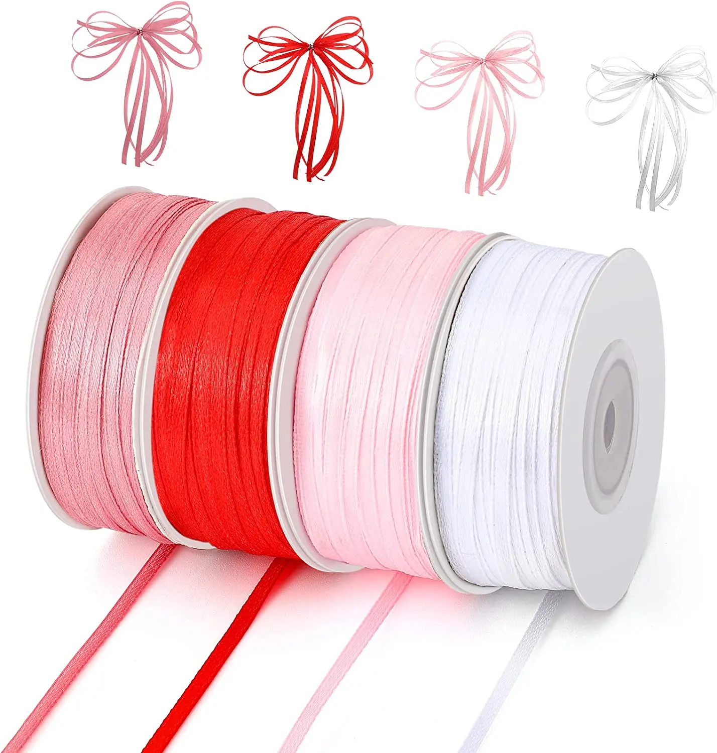 1/8 Inch 300 Yards Solid Color Satin Thin Ribbon Double Faced Polyester  Fabric Ribbon for Crafts Gift Wrapping Wedding Party - AliExpress
