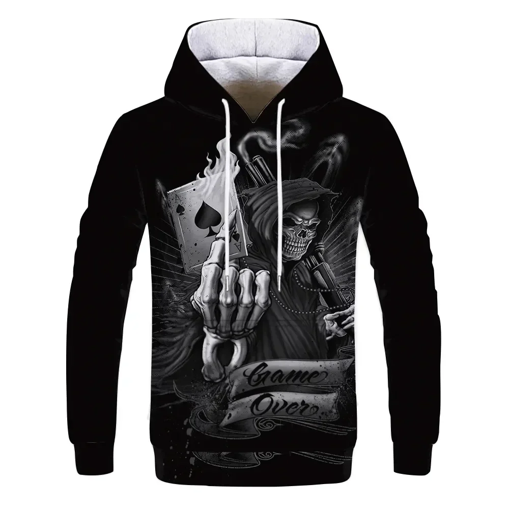 2023 new hot unisex sweatshirt 3d-printed flame hoodie pocket grey coat Men's casual hoodie Manufacturer promotion