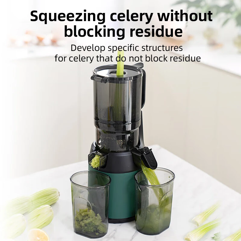 Large Caliber Juicer Residue Separation Household Low-speed Fruit Vegetable Multi-functional Juicer Commercial Electric Juicer