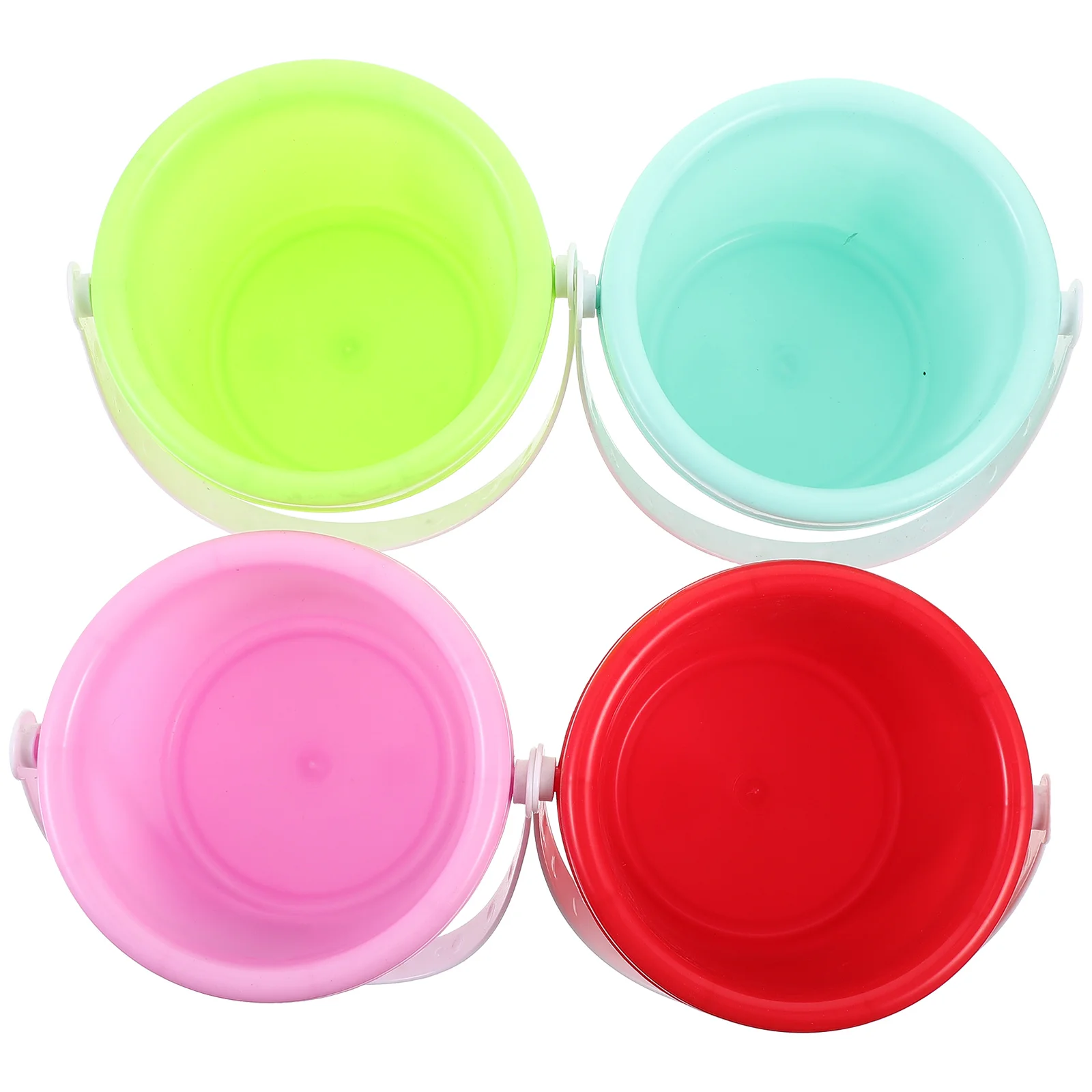 4 Pcs Plastic Barrel Children Sand Bucket Buckets Beach Kid Childrens Toys for Mini Magnetic Kids 4
