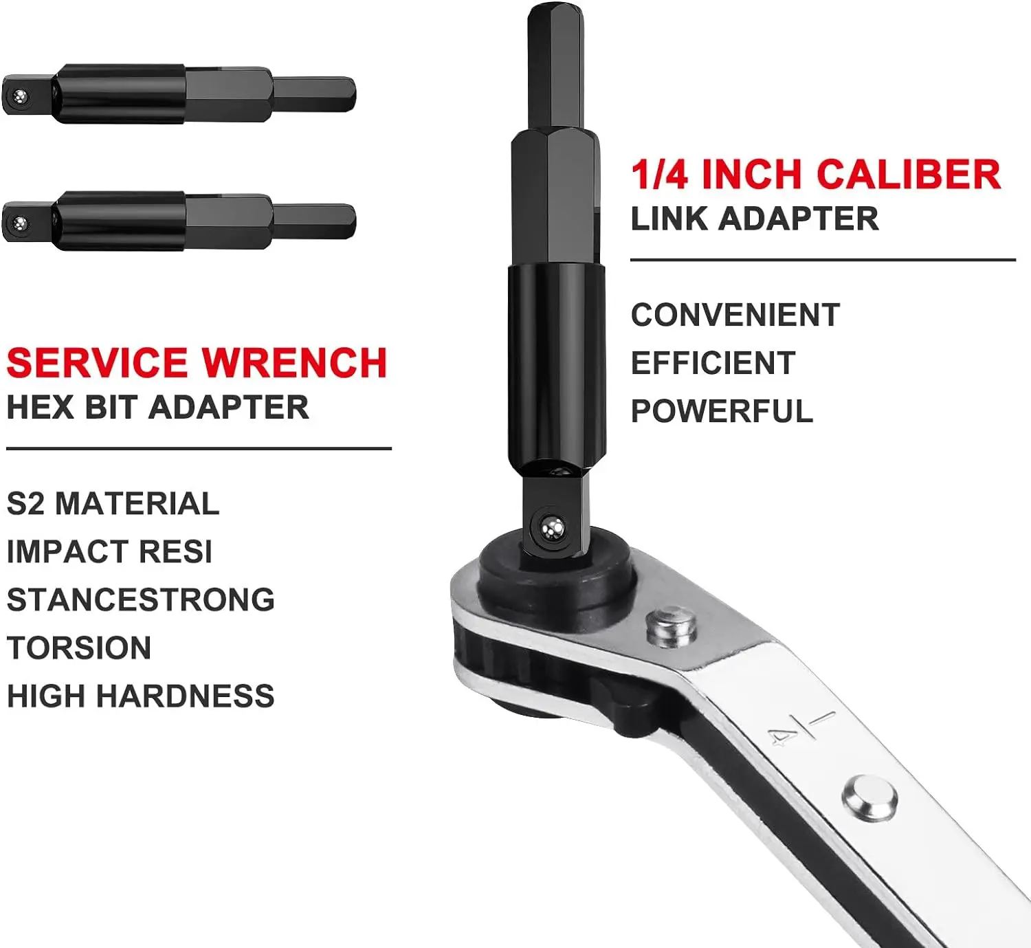 HVAC Service-Schraubenschlüssel 4-in-1 - Mit 3/16", 1/4", 5/16", 3/8" Maulweiten & Bit-Adaptern Für Klimaanlagen