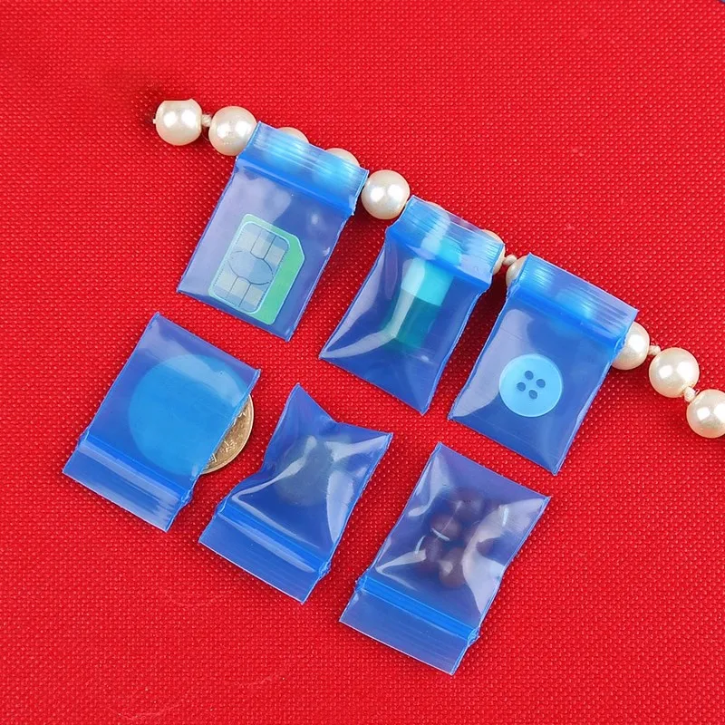 StoBag 100pcs 컬러 미니 지퍼 비닐 봉투 지우기 작은 씰링 쥬얼리 식품 포장 지우기 파우치 보관 방수 재사용 가능