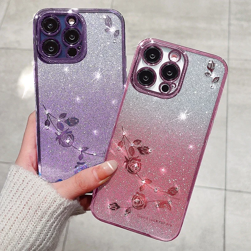 Glitter Rhinestone Phone Cover, Edge 40 30 Neo Design