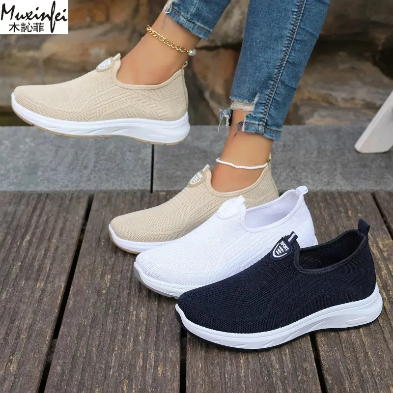 2025 New Summer Mesh Breathable Large Women's Casual Shoes Soft Sole Lightweight Women's  Single  Shoes Free Shippiing Shoes