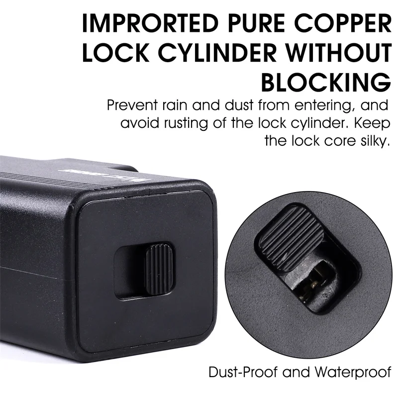 WEST BIKING Bicycle Chain Lock Anti-theft Alloy Steel MTB Road Bike Lock With 2 Keys Safety Motorcycle Electric Bike Accessories