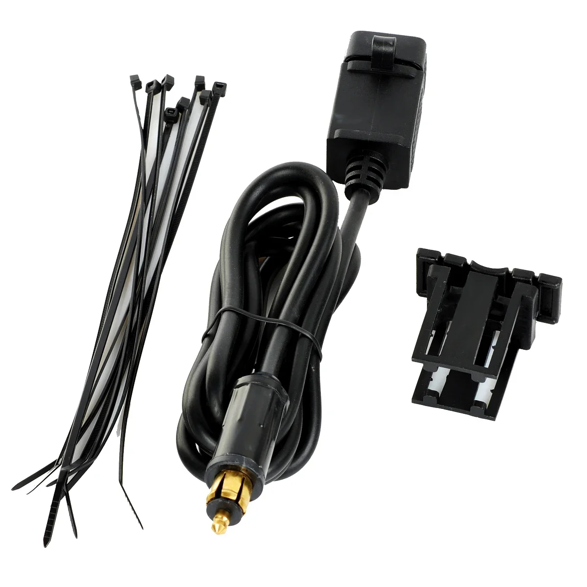 BMW DIN Hella 플러그 전화/iPhone/GPS SatNav 용 160cm 케이블이있는 오토바이 4.2A 듀얼 USB 충전기 소켓 전원 어댑터