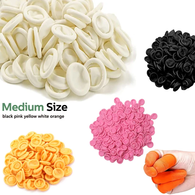 100-300Pcs Eldobható Ujjhegyek Védőkesztyűk Természetes Gumi Nem Csúszásgátló Anti-Statikus Latex Ujjkek És Tartós Szerszám