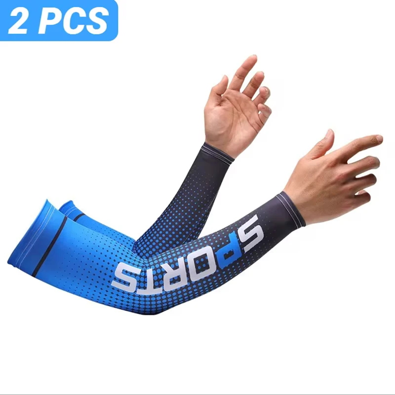 Fashio Sunscreen Ice Silk Sleeve UV Sun Protection Cooling Anti-Slip Arm...