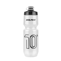 BOLANY 750ML Transparent Sports Water Bottle with Lid (Translucent White)