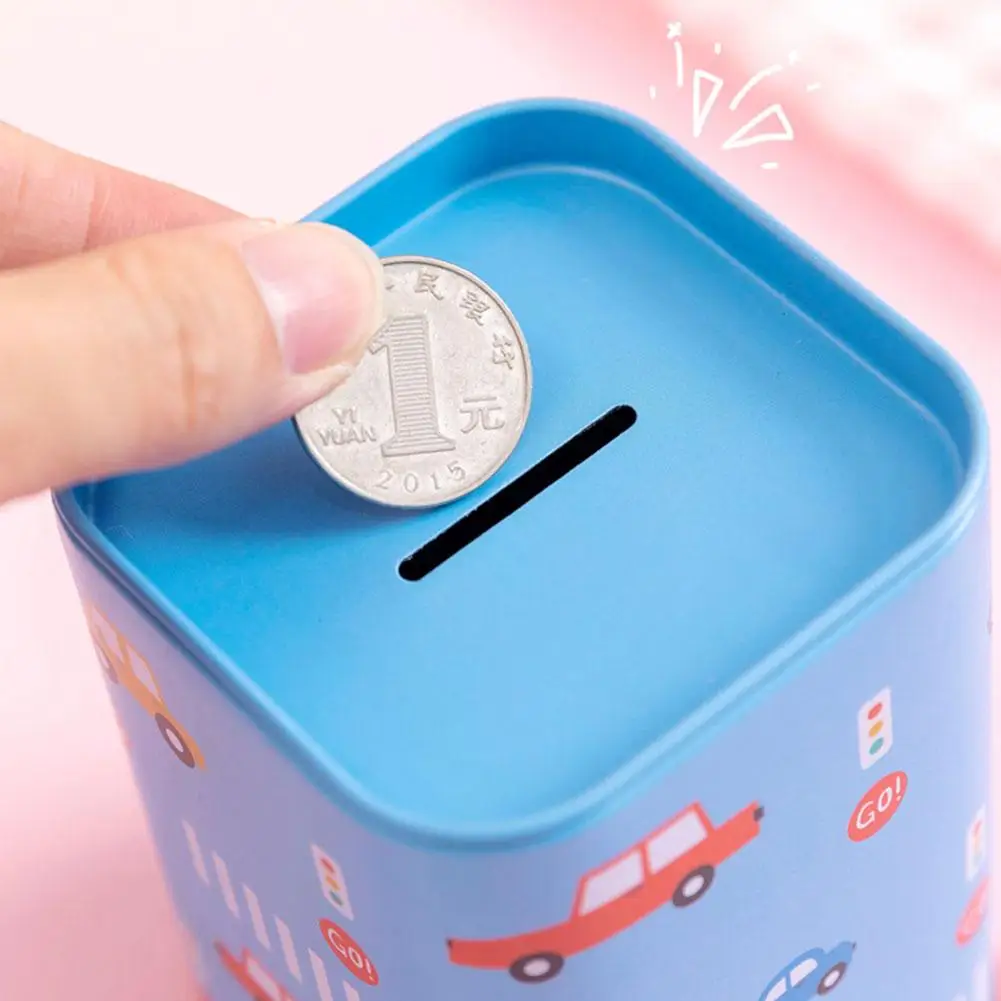 Description Picture 3 of itemPiggy Bank Saving Money Box Money Box Cartoon Coin Counter Bank Pen Rectangular Storage Metal Holder Coin Boxes Cute Y3f0
