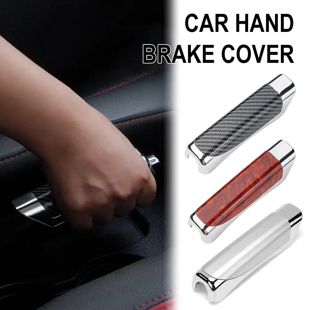 Kebidumei Universal Carbon Fiber Car Handbrake Cover Protective Sleeve Auto Hand Brake Protection Car Interior Accessories
