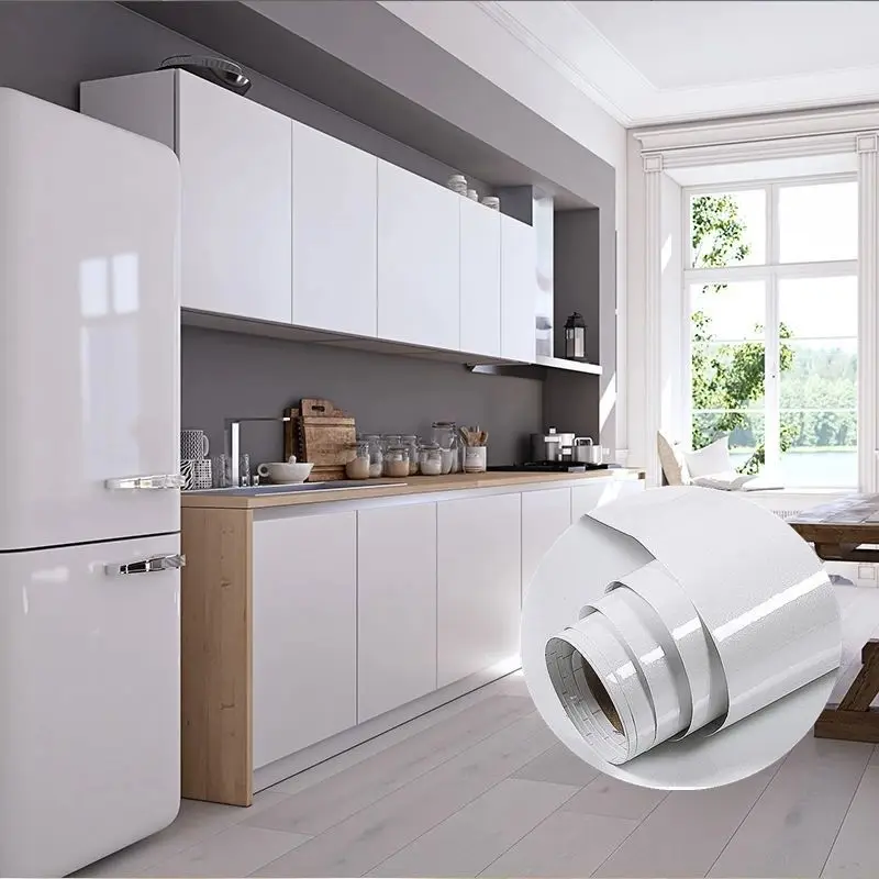 80cm Waterproof Marble Wall With Oil Proof Kitchen Stickers Cabinet Table Countertop Refurbished Self-adhesive PVC Wallpaper moisture proof insect proof rice box 5 10kg grain sealed jar kitchen container bucket storage pet dog food box with bullet lid