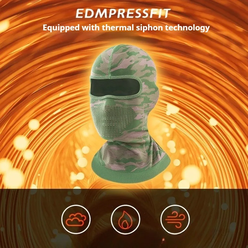 Winter Scarf Camouflage Knitted Hat Outdoor Cycling Headset Cold Proof Windproof Warm Fishing Hiking Skiing Snowboarding Hunting