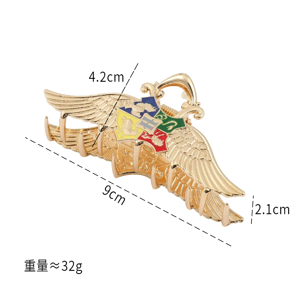 Hair Clip Harry Potter Hogwarts Vintage College Badge Women Head Accessories Movie Periphery