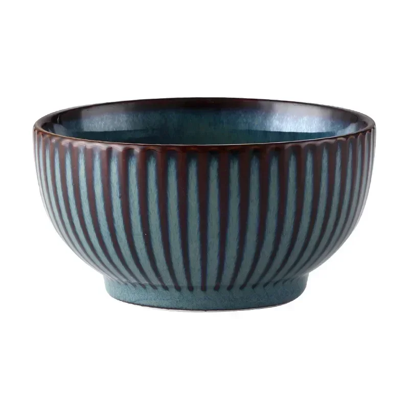 Blue kiln glaze tableware, ceramic rice salad, plate, plate, fish tableware dinner set plates and dishes