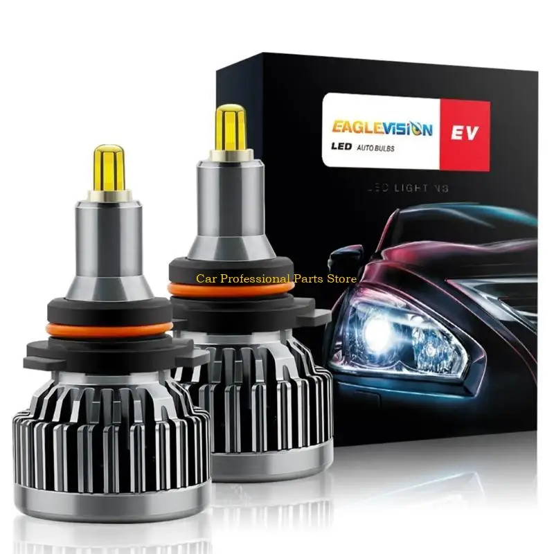 R53D 2 adet H1 LED Ampul V9LED360° Far 6000 K 18000LM Dönüşüm Araba Işıkları