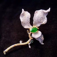 Flower Brooch Romantic For Women Fine Jewelry Female Gift 925Sterling Silver With Cubic Zircon Free Shipping 2