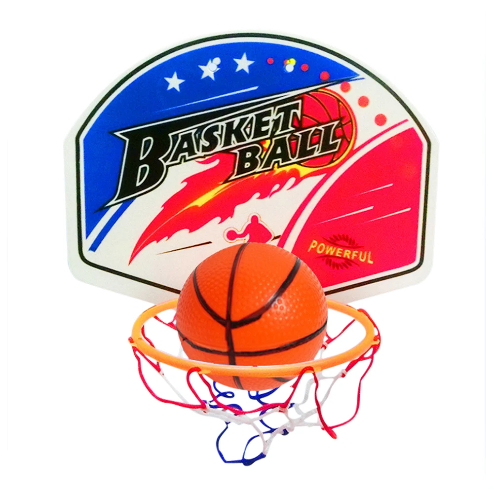 Mini Basketball Hoop Set Basketball Hoop with Ball and Inflatable Pump Portable Basketball Hoop Indoor Outdoor Play for Kids 4
