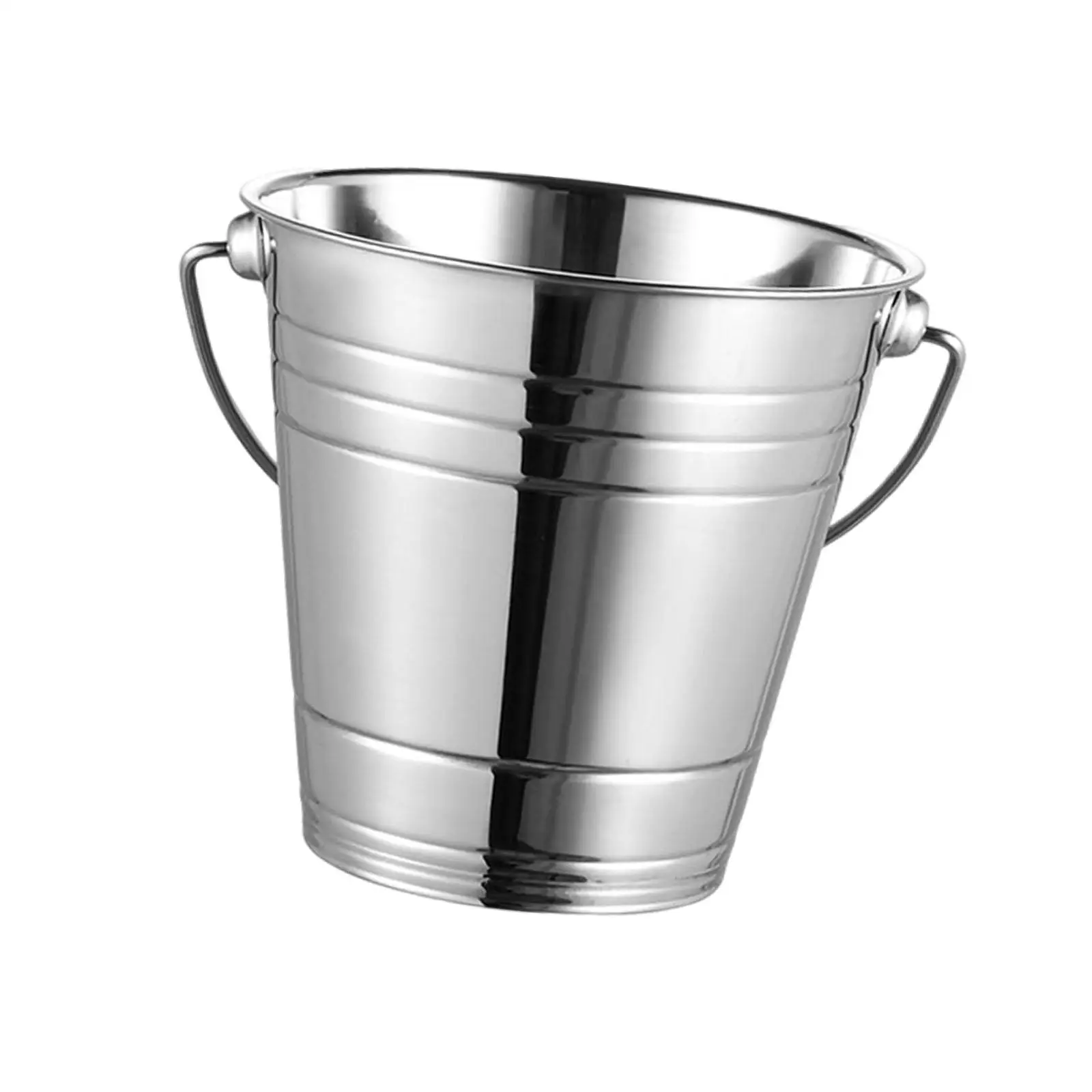 Ice Bucket Heavy Duty French Fries Container Metal Ice Pail for Home Restaurant Summer Vacation Buffet Outdoor Activities