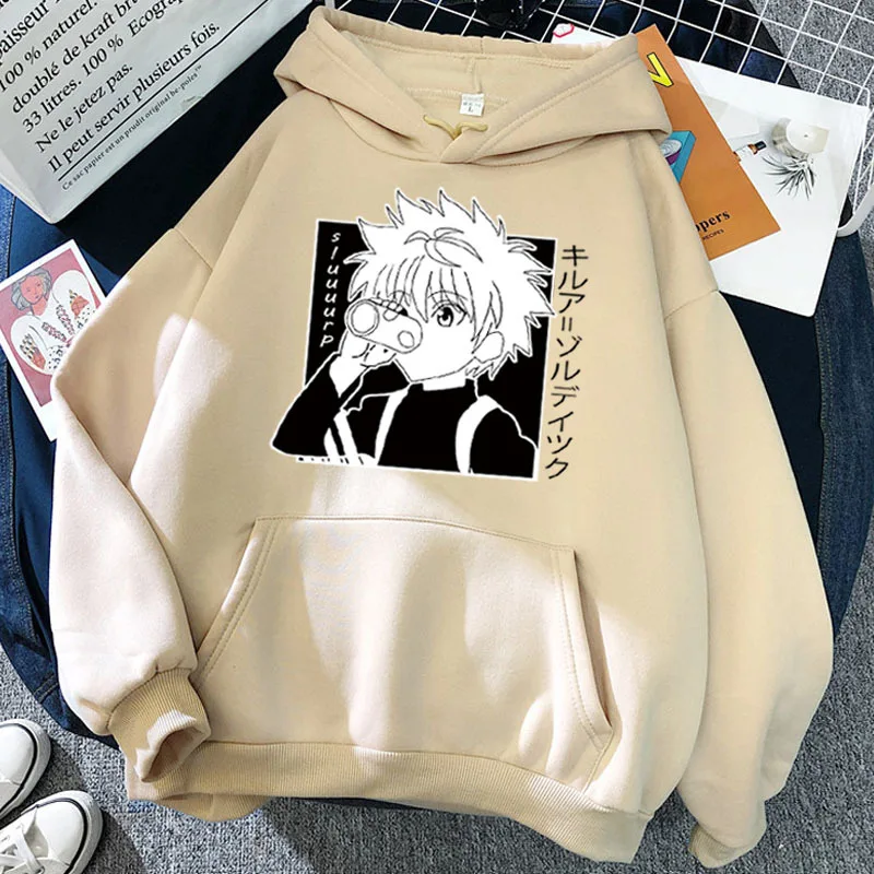 

Anime Hunter X Men's Hoodie Men's and Women's Fashion Simple Long Sleeve Sweatshirt Autumn and Winter Street Trend Large Hoodie