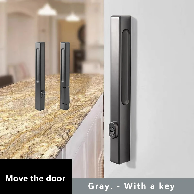 

Kitchen two linkage Push pull Shift door fittings double buffer pocket door track balcony partition solid wood door slide rail