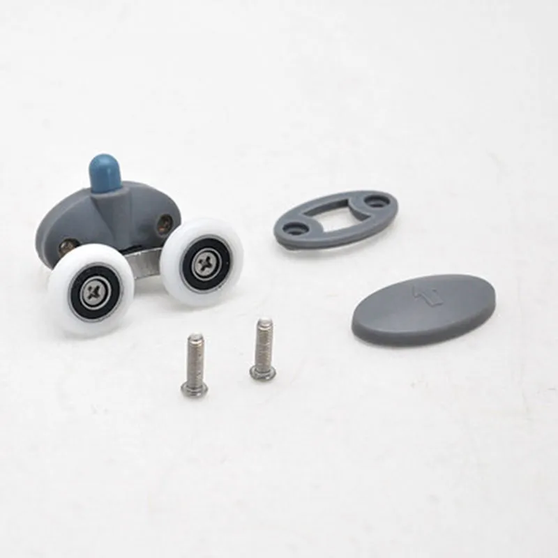 Shower room, old-fashioned adjustable pulley accessories, double glass hole hanging wheel, sliding door roller (XYHL-012)