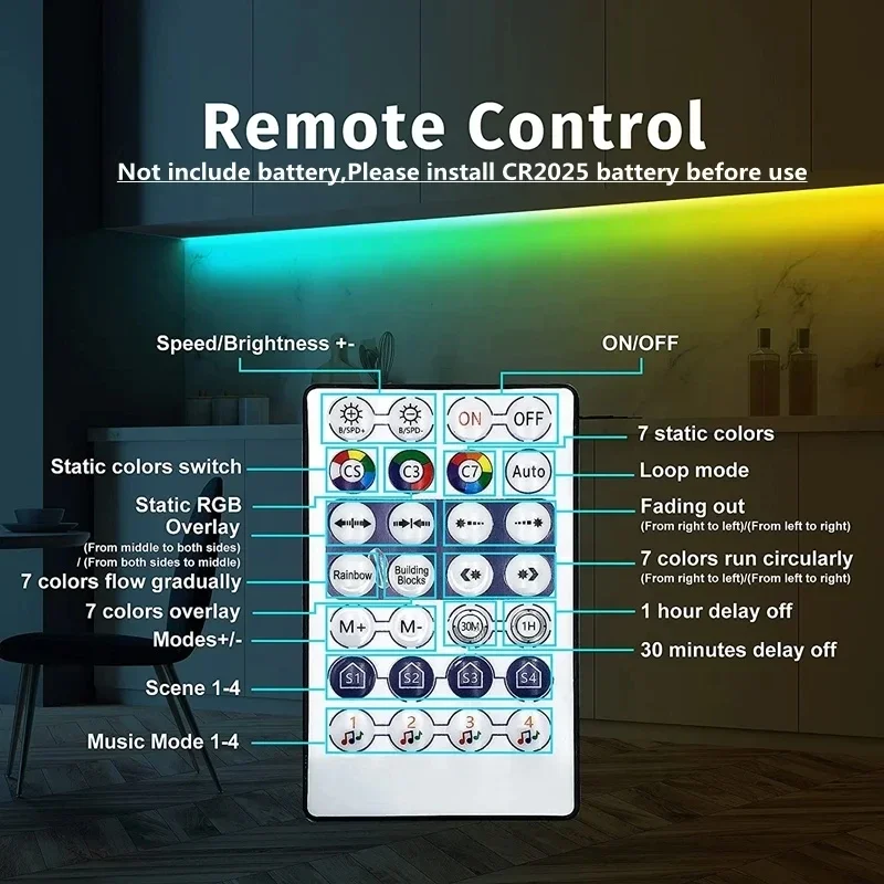 WS2812B LED Panel Light Kits 8X8 16X16 8X32 LED Module Matrix Screen Individually Addressable or USB 28Keys BT Music Controller