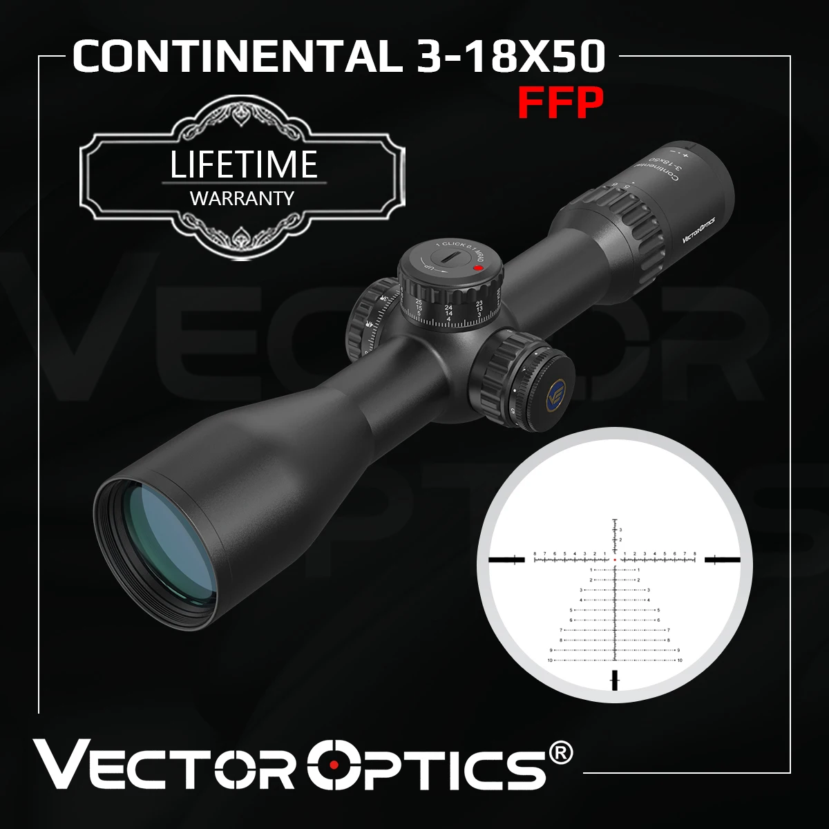 VictorOptics Continental　ベクターオプティクス ベクターオプティクス ライフルスコープ コンチネンタル 3-18x50