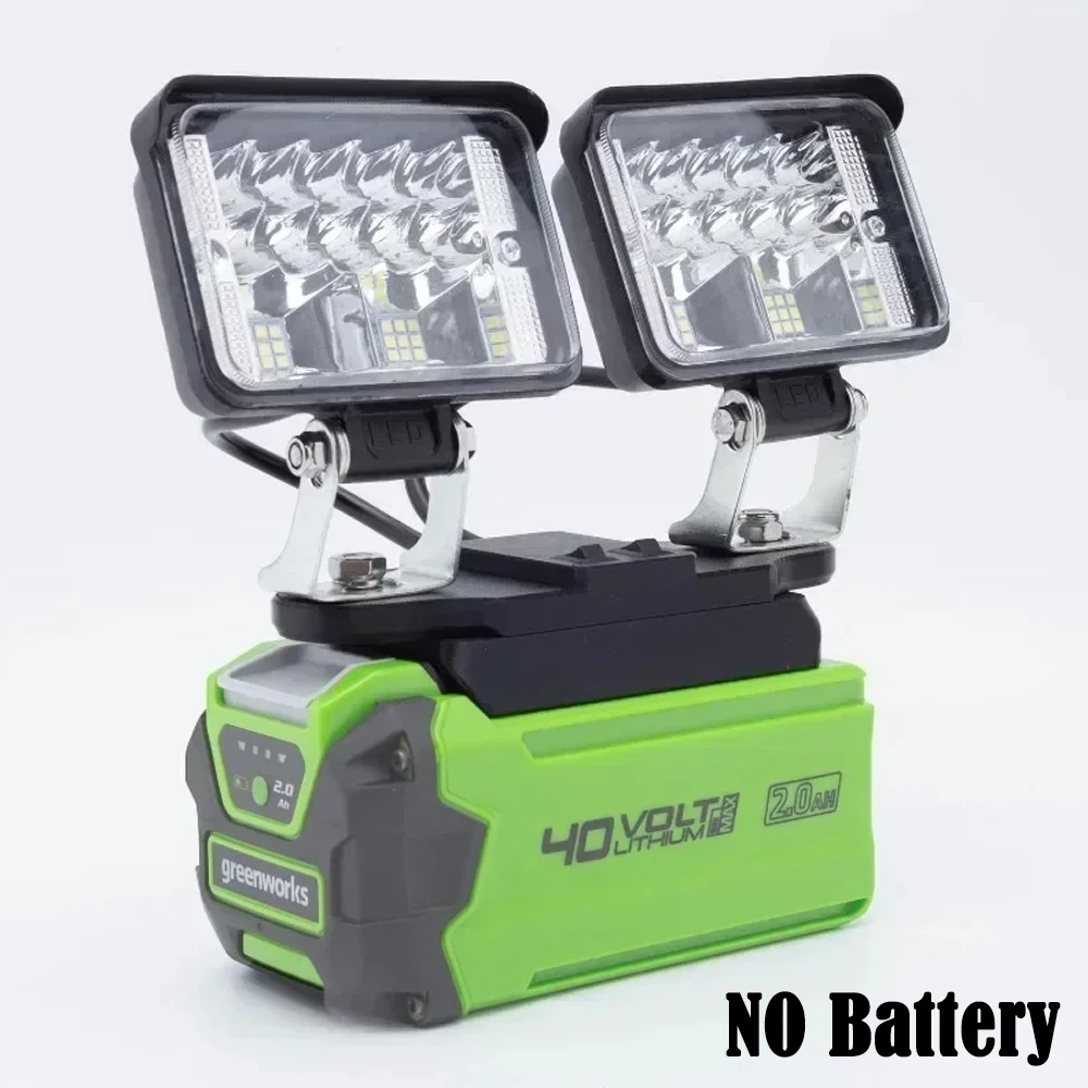 LED Work Light For GREENWORKS 40V Lithium Battery 29472 29462 29252 Portable 56W 5600LM  (Battery Not Included)