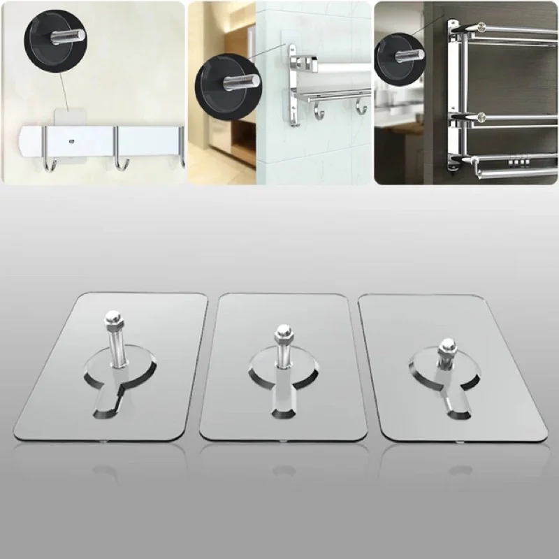 Punch Free Screws Hook Hanger Screw Free Sticker Wall Adhesive Hooks 10 pcs For Mount Wall Shelf Picture Hanging Kitchen Bathroom
