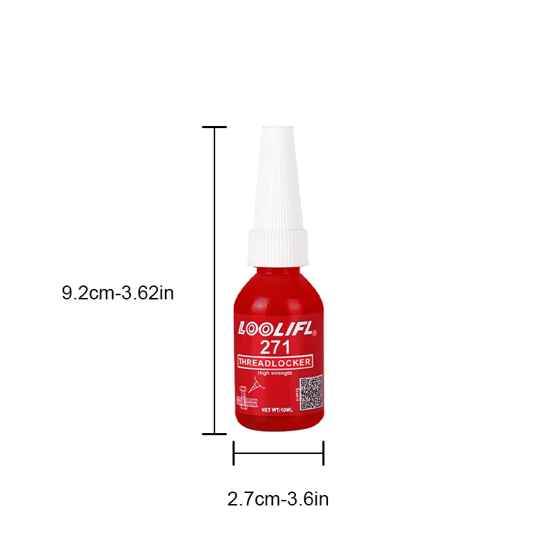 271 10ml thread adhesive, high-strength anaerobic adhesive, waterproof, anti-loose, shockproof and anti-slip sealant.