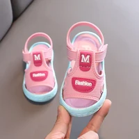 Summer Baby Boys Girls Sandals Summer Solid Color Soft Soled Anti-Slip Casual Shoes Children Kids Beach Sandals 4